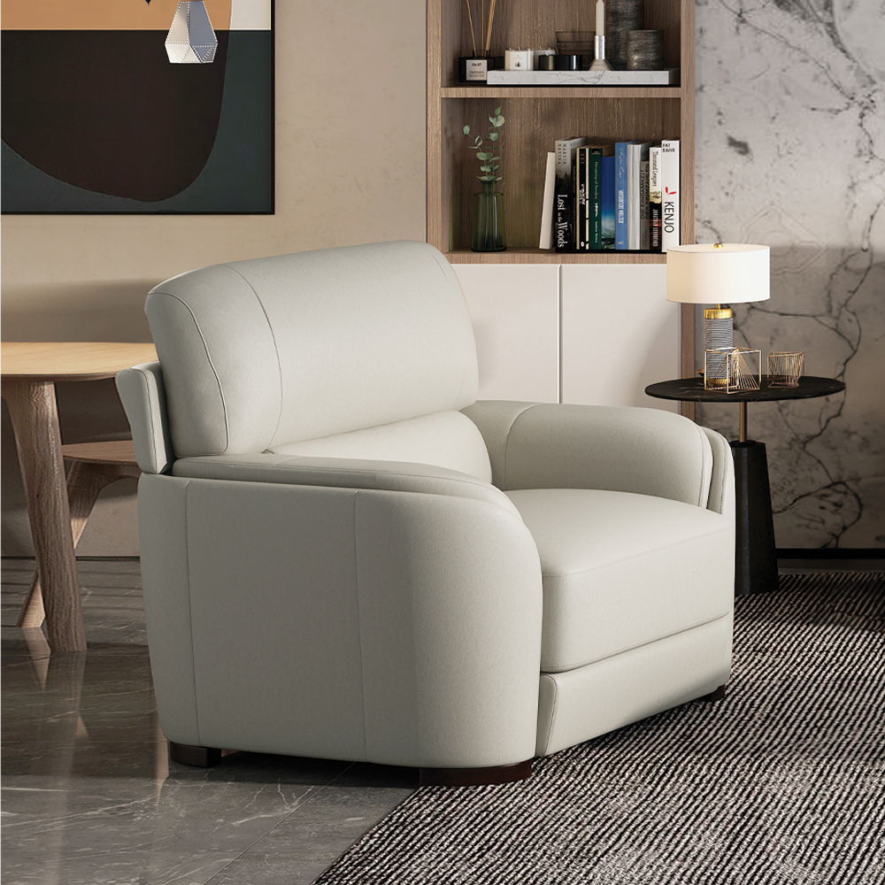 Edrice - Chair - Ivory Top Grain Leather - Urban Living Furniture (Los Angeles, CA)