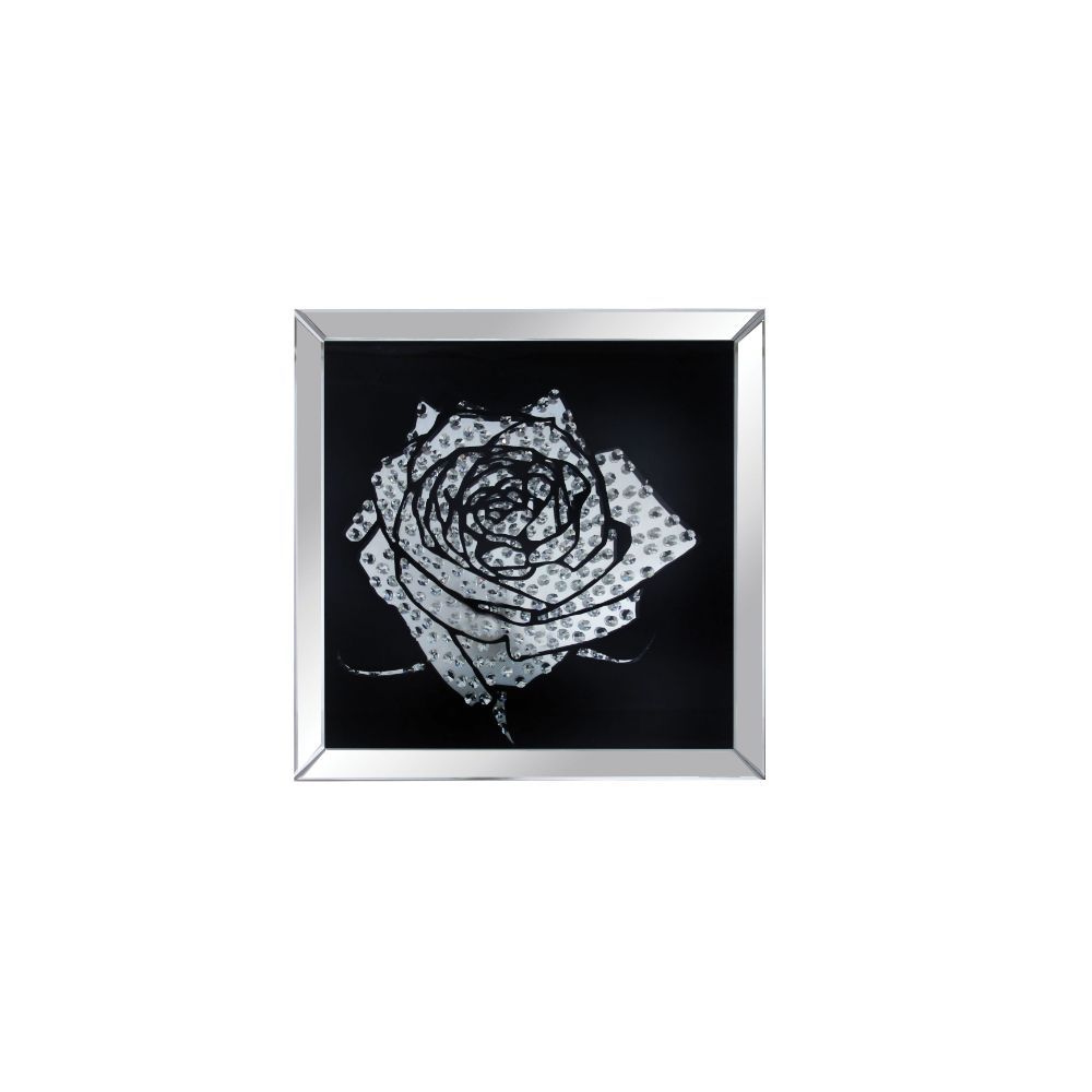 Nevina - Wall Art - Mirrored & Faux Crystal Rose - Urban Living Furniture (Los Angeles, CA)