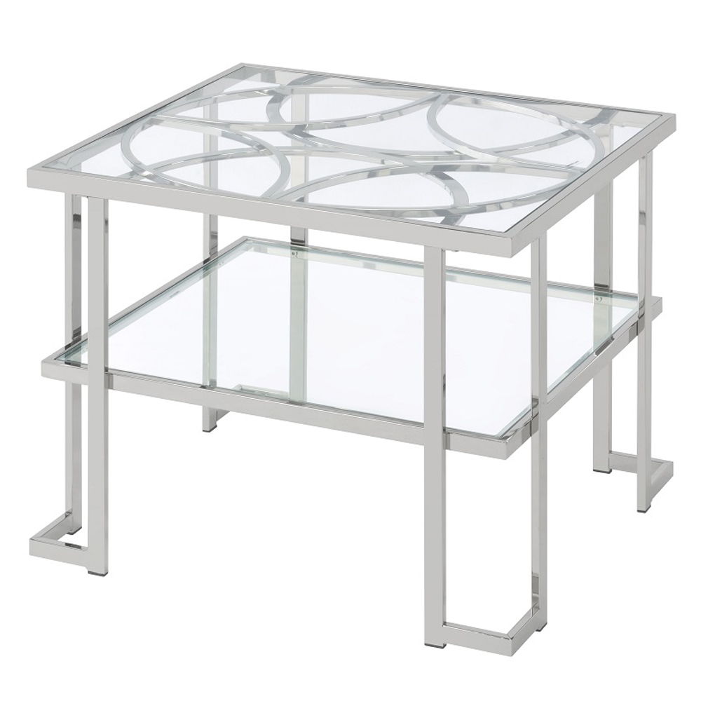 Kalan - End Table - Glass & Silver - Urban Living Furniture (Los Angeles, CA)