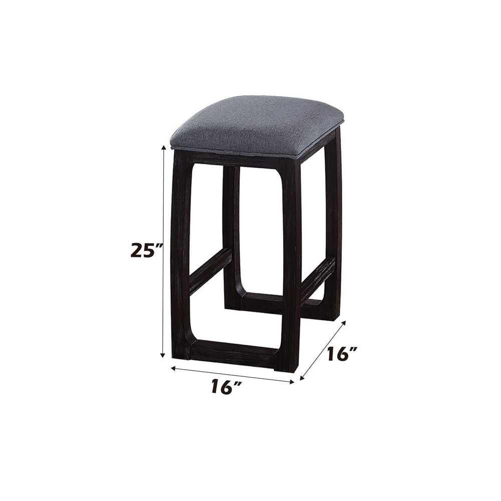 Razo - Counter Height Stool - Fabric & Weathered Espresso - Urban Living Furniture (Los Angeles, CA)