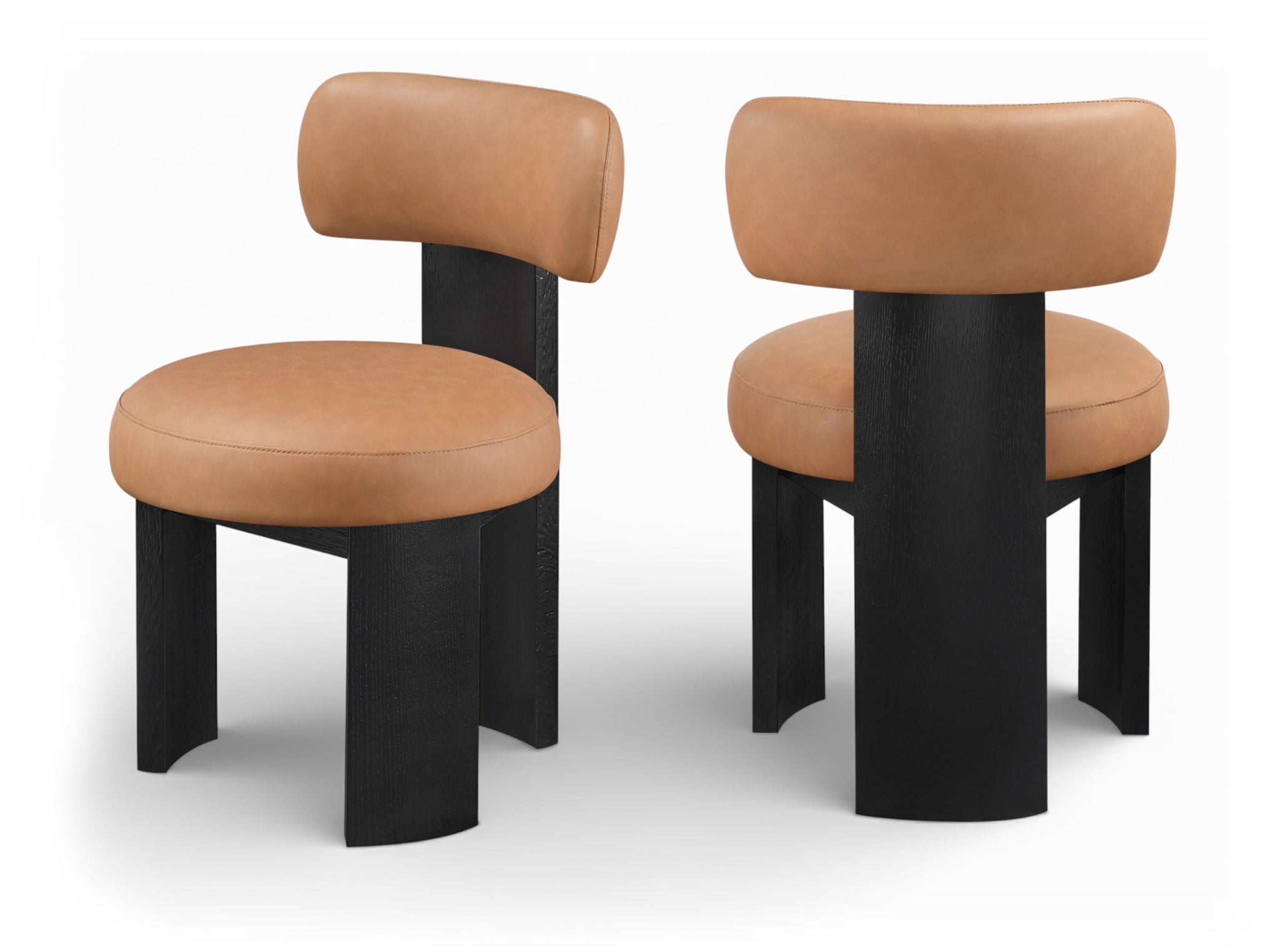 Atelier - Vegan Leather Upholstered Dining Chair (Set of 2) - Black Frame - Urban Living Furniture (Los Angeles, CA)