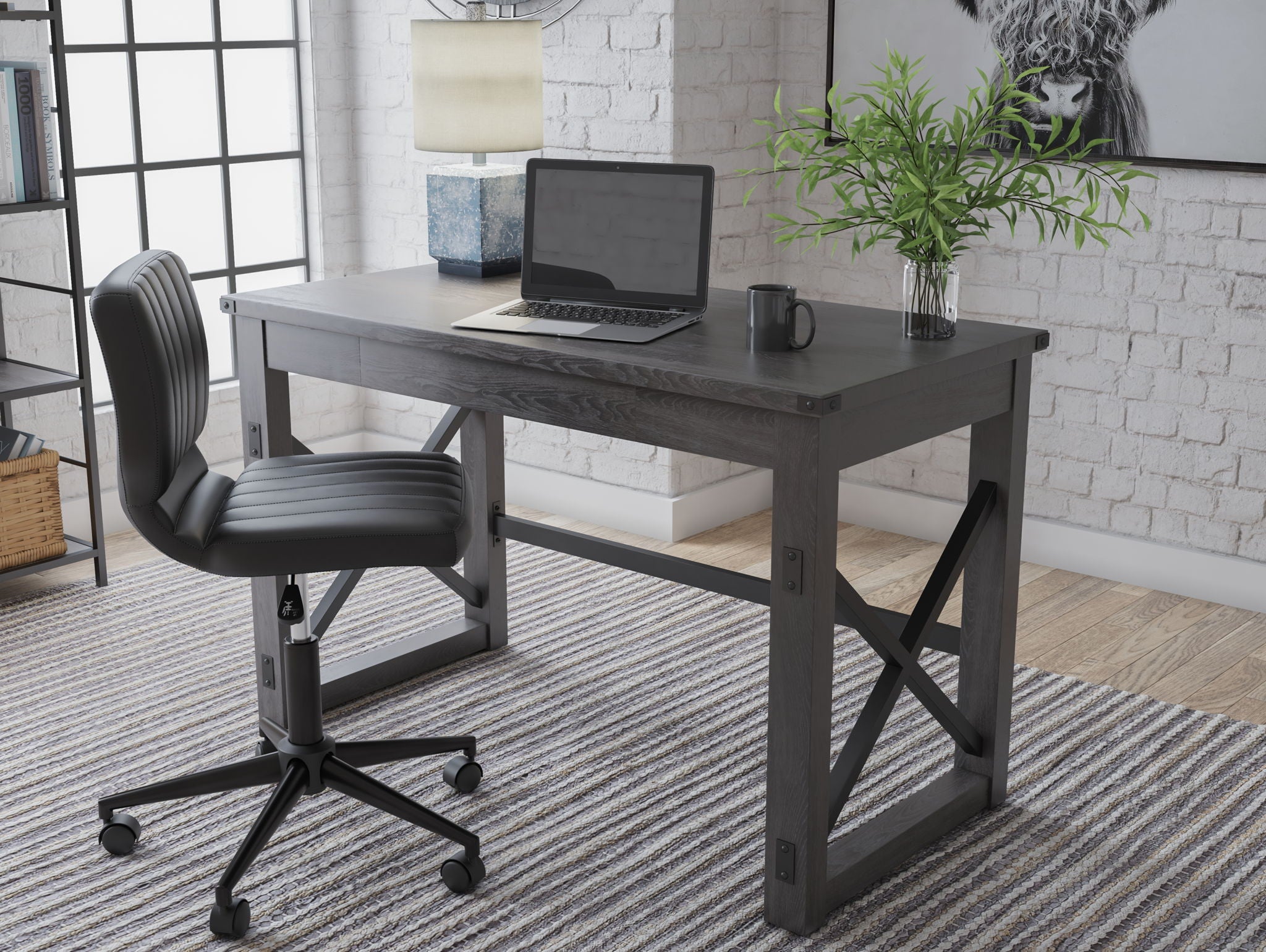 Freedan - Grayish Brown - Home Office Desk - Urban Living Furniture (Los Angeles, CA)