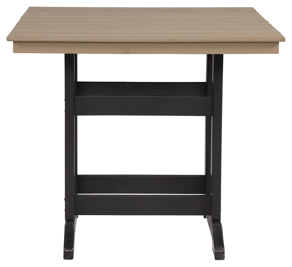 Fairen Trail - Black / Driftwood - Square Counter TBL w/Umb OPT - Urban Living Furniture (Los Angeles, CA)
