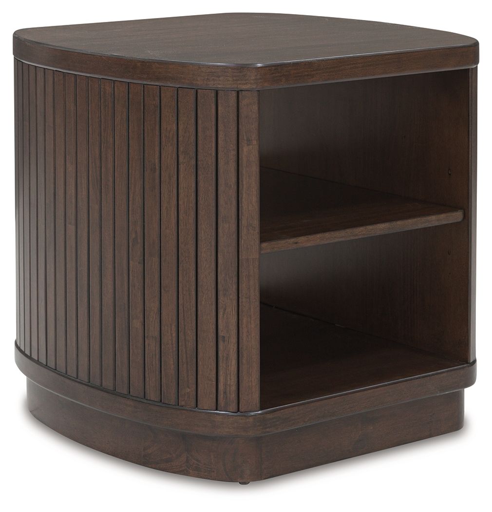 Korestone - Dark Brown - Square End Table - Urban Living Furniture (Los Angeles, CA)