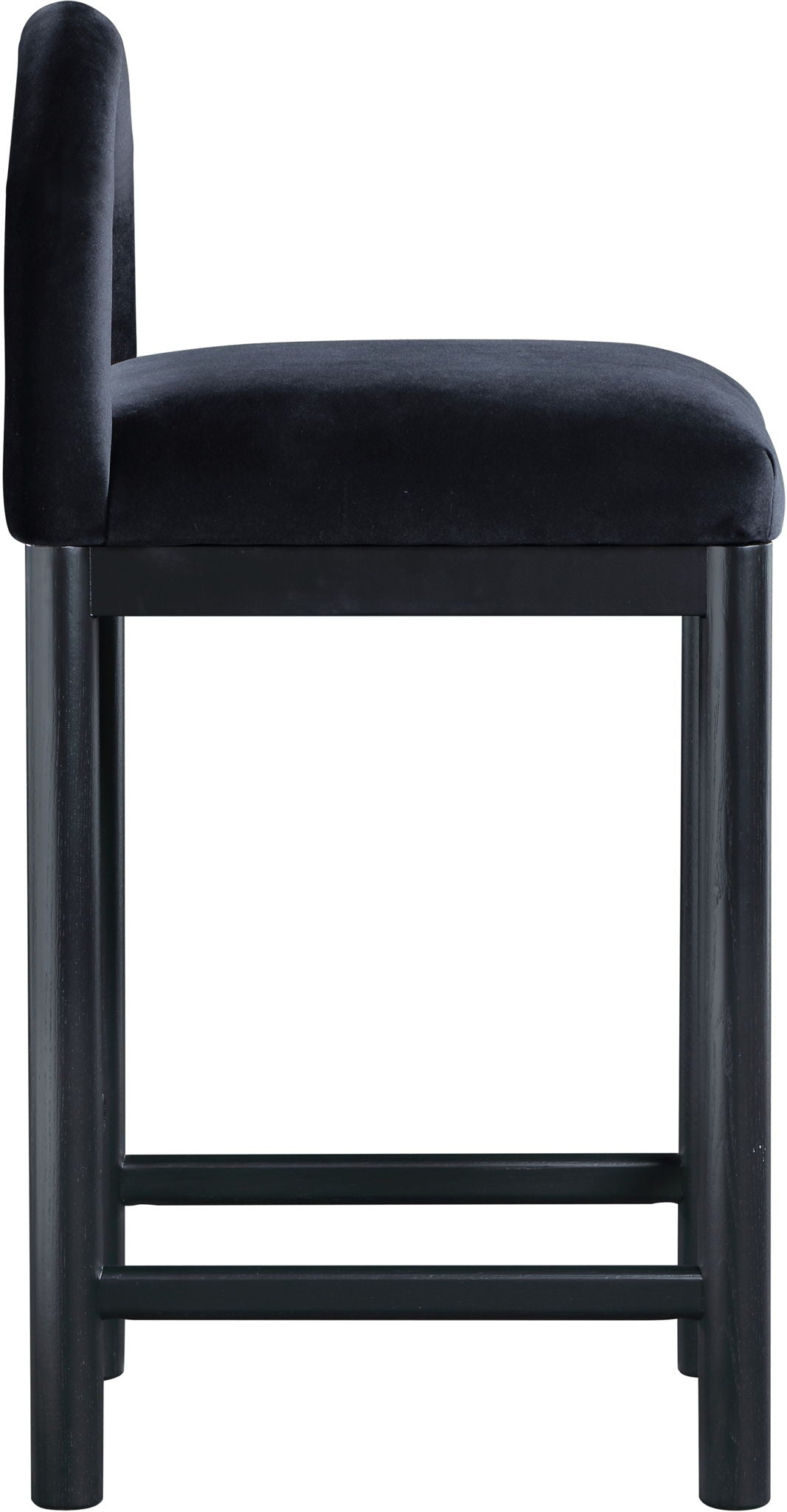 Conrad - Velvet Counter Stool With Black Legs - Urban Living Furniture (Los Angeles, CA)