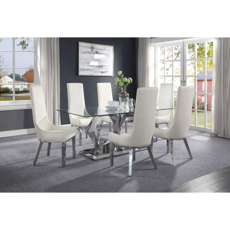 Gianna - Dining Table - Clear Glass & Stainless Steel - Urban Living Furniture (Los Angeles, CA)