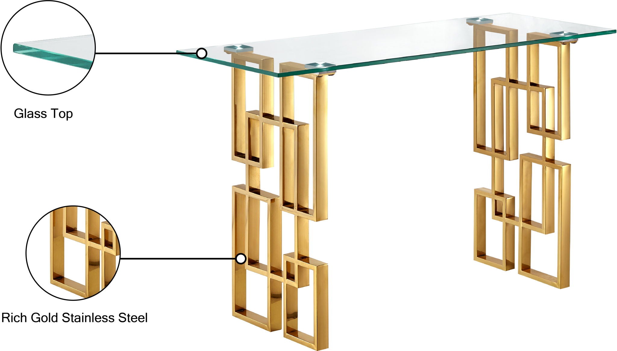 Pierre - Console Table - Gold - Urban Living Furniture (Los Angeles, CA)
