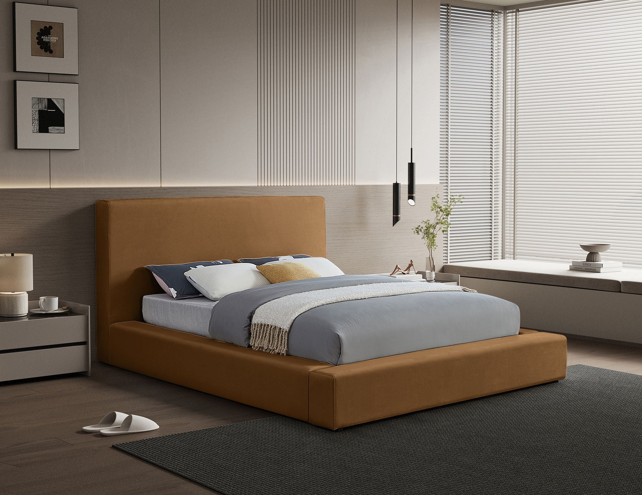 Dorian - Velvet Upholstered Bed - Urban Living Furniture (Los Angeles, CA)