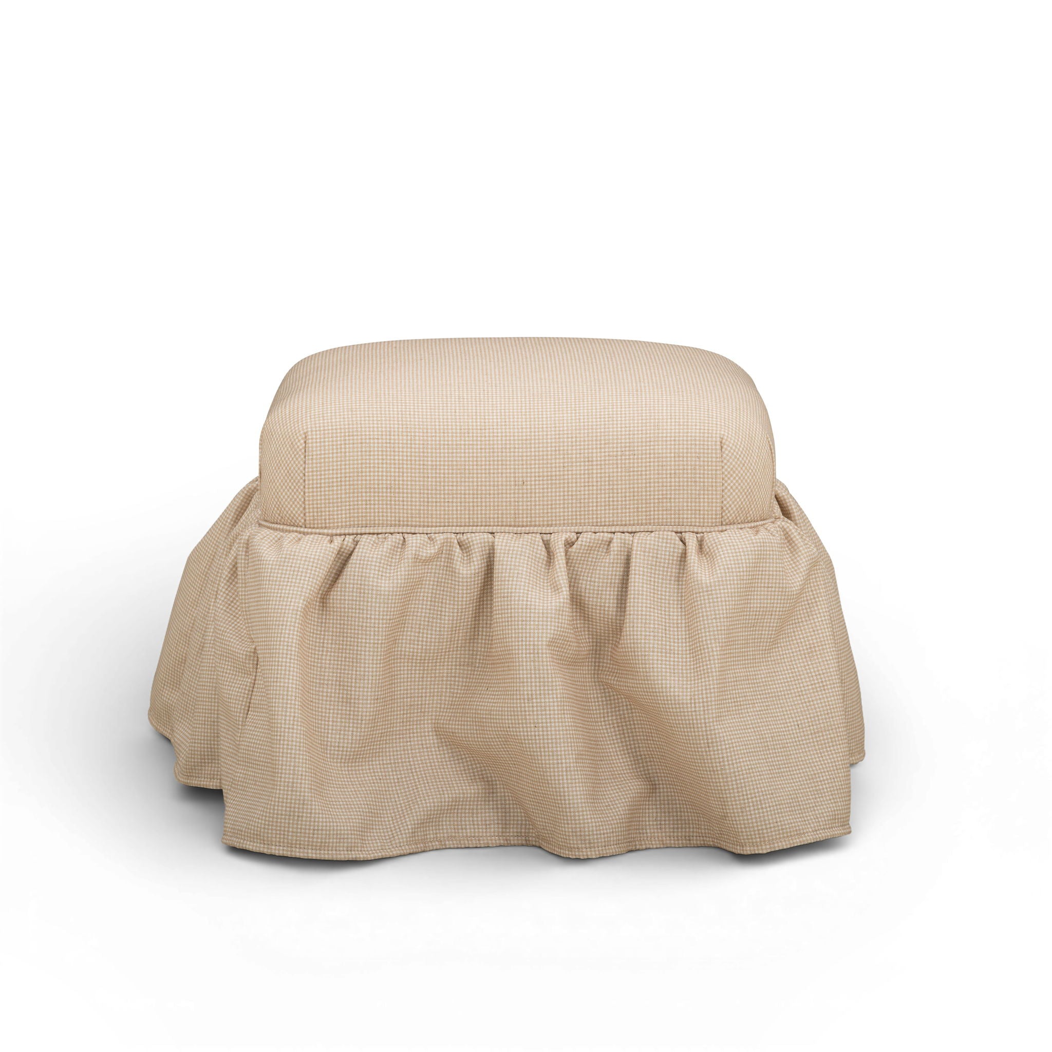 Gertrude - Performance Linen Skirted Ottoman - Yellow - Urban Living Furniture (Los Angeles, CA)