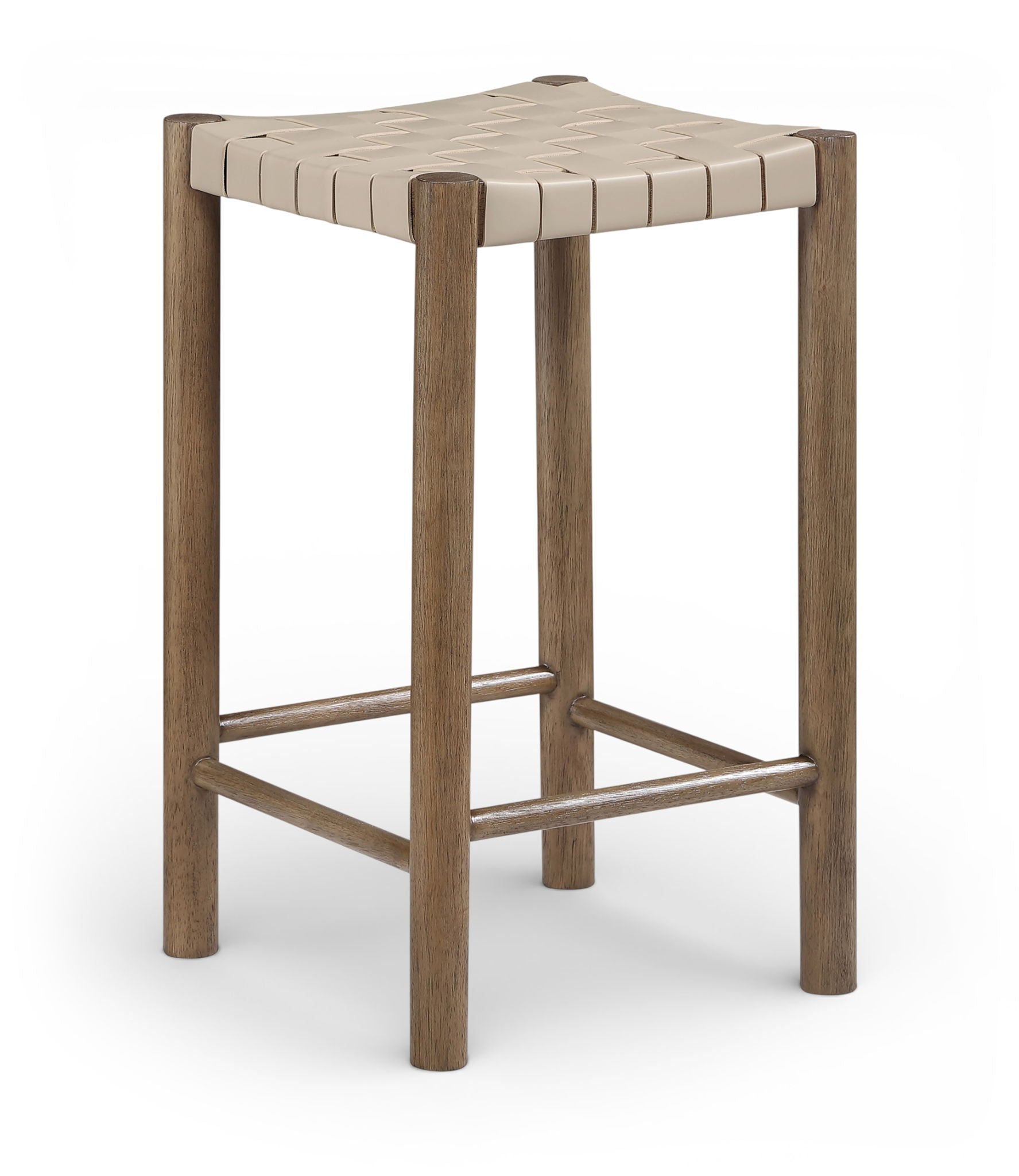 Entwine - Vegan Leather Upholstered Backless Counter Stool - Painted Brown - Urban Living Furniture (Los Angeles, CA)