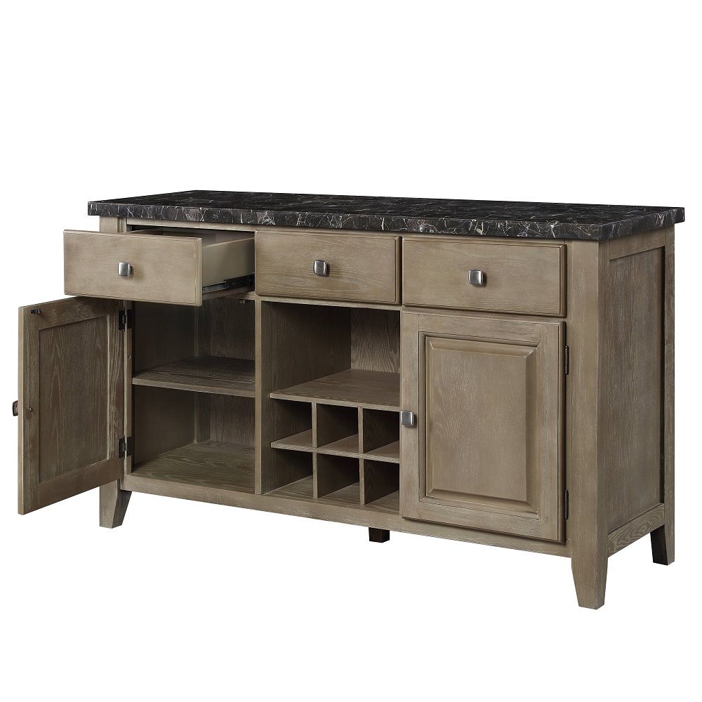 Charnell - Server - Marble Top & Oak - Urban Living Furniture (Los Angeles, CA)