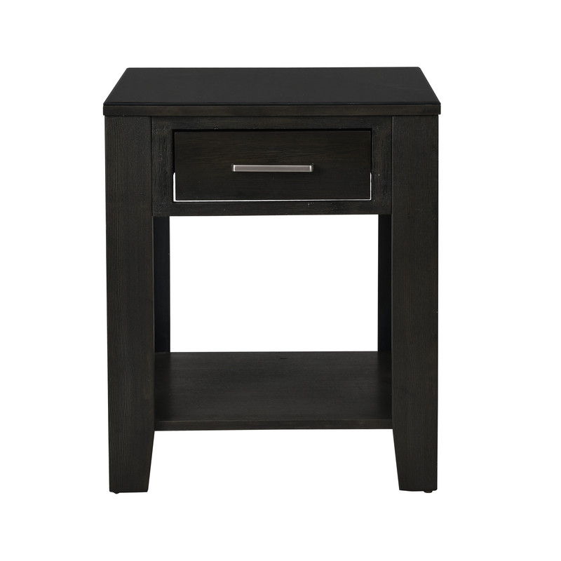 Bruno - Wooden Table With Tempered Glass Top And Drawer - Urban Living Furniture (Los Angeles, CA)