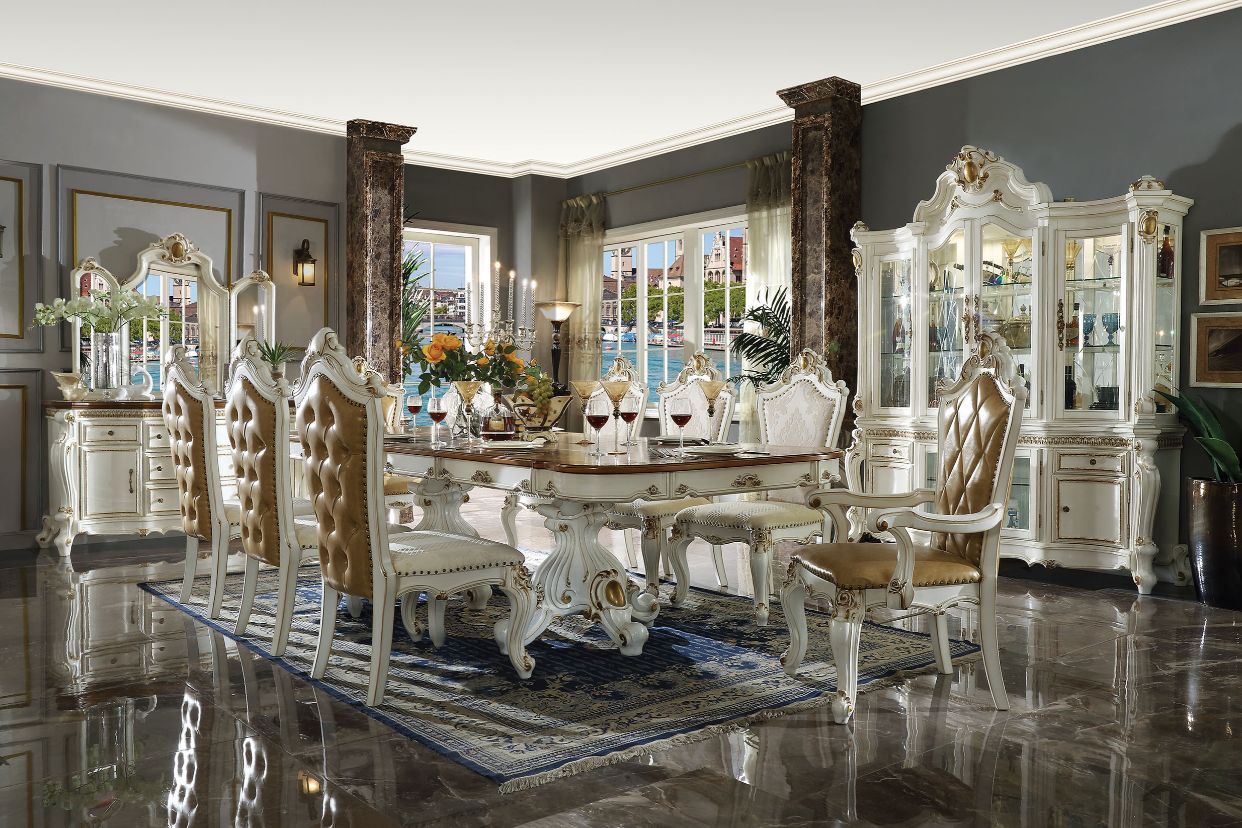 Picardy - 31" Dining Table - Antique Pearl & Cherry Oak - Urban Living Furniture (Los Angeles, CA)