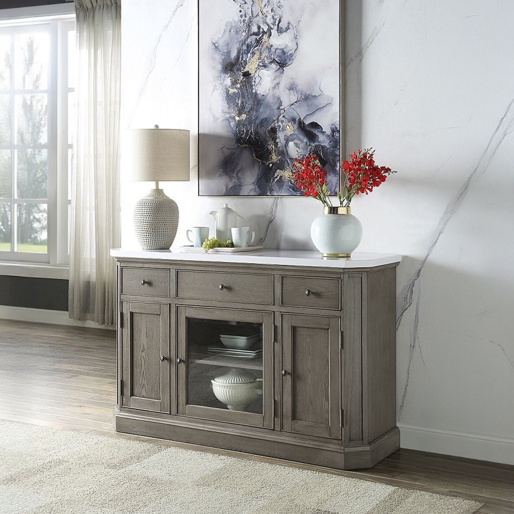 Zumala - Server - Marble Top & Weathered Oak - Urban Living Furniture (Los Angeles, CA)