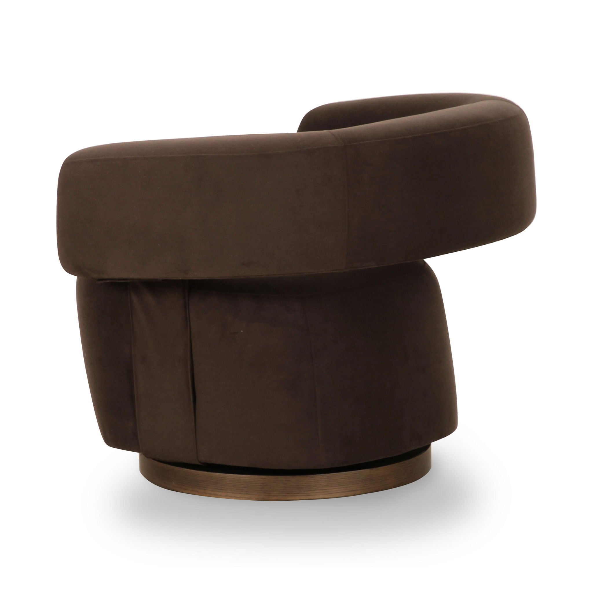 River - Performance Velvet Swivel Accent Chair - Chocolate Brown - Urban Living Furniture (Los Angeles, CA)