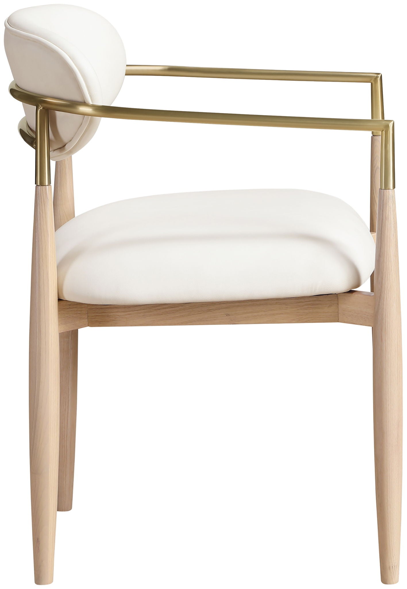 Riccio - Dining Arm Chair (Set of 2) - Natural And Gold Frame - Urban Living Furniture (Los Angeles, CA)