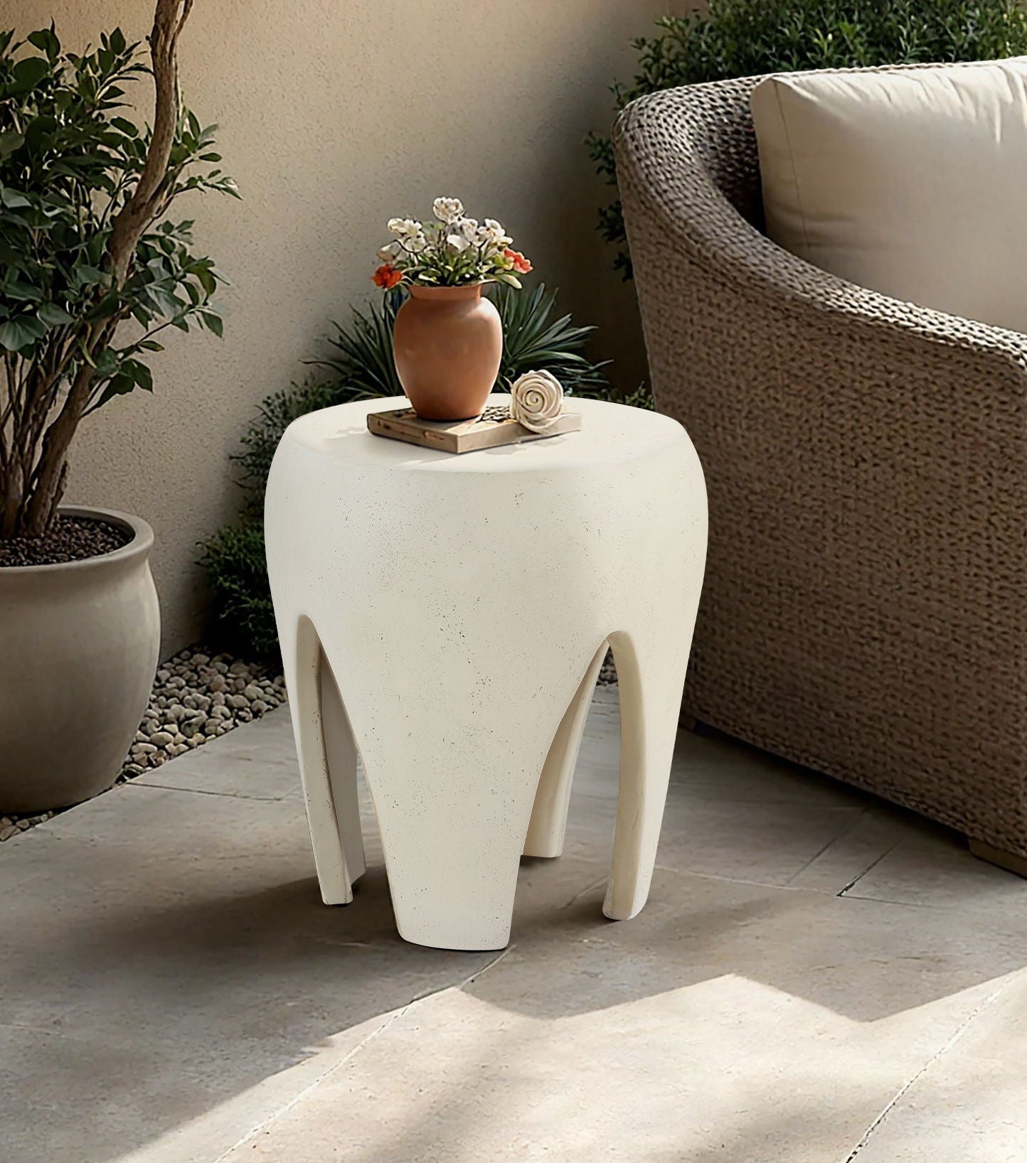 Moxie - Concrete And Fiberglass Indoor / Outdoor End Table - Urban Living Furniture (Los Angeles, CA)