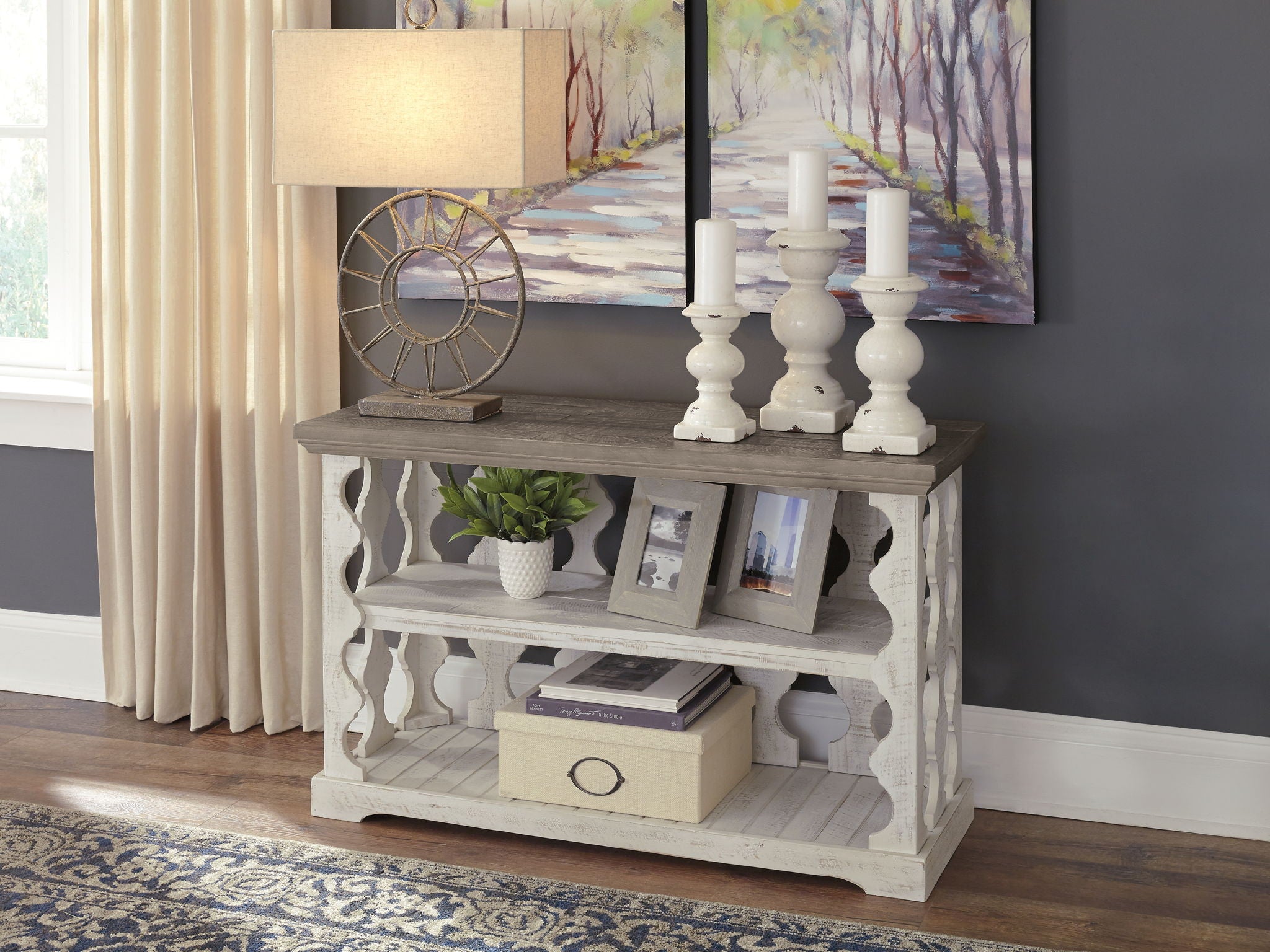 Havalance - Console Sofa Table - Gray / White - Urban Living Furniture (Los Angeles, CA)