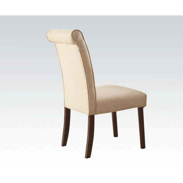 Gasha - Side Chair (Set of 2) - Beige Linen & Walnut - Urban Living Furniture (Los Angeles, CA)