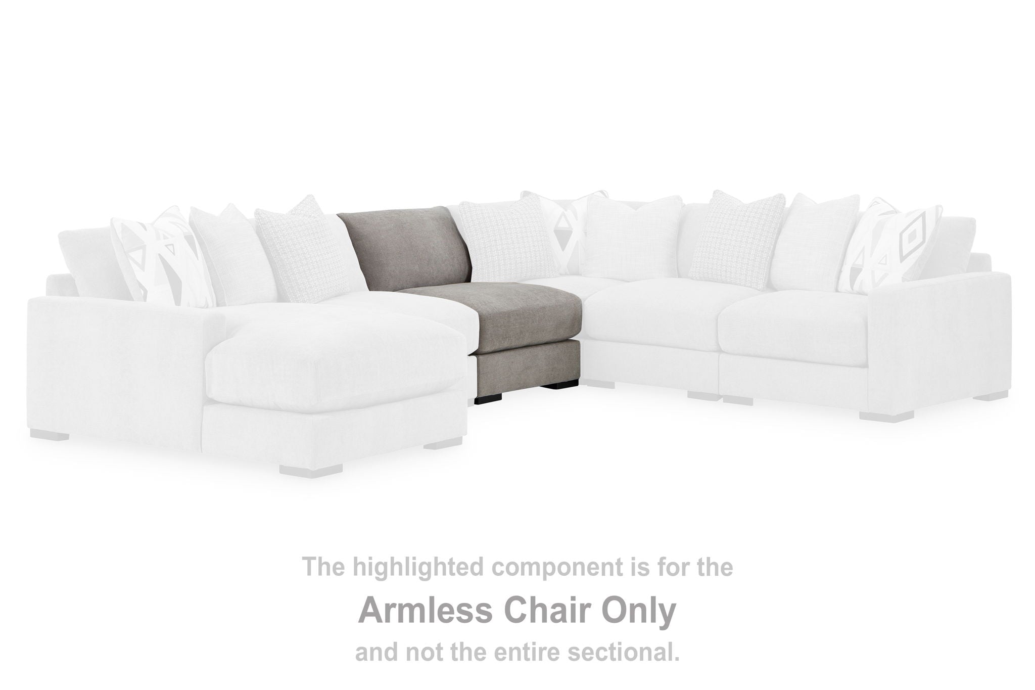 Aslan Court - Pebble - Armless Chair - Urban Living Furniture (Los Angeles, CA)
