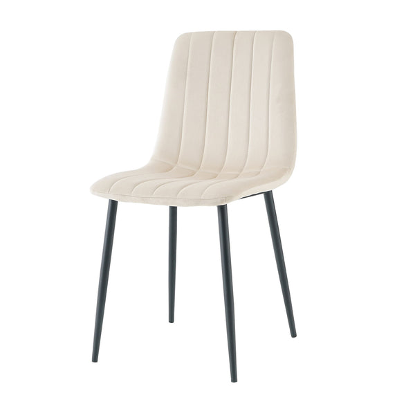 Dining Chair, Modern Kitchen Dining Chair With Cushion Back, Upholstered Side Chair With Coated Metal Legs, Family Kitchen Dining Room And Living Room