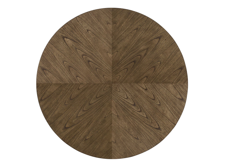 Hilara - Round Dining Table - Charcoal / Nutmeg