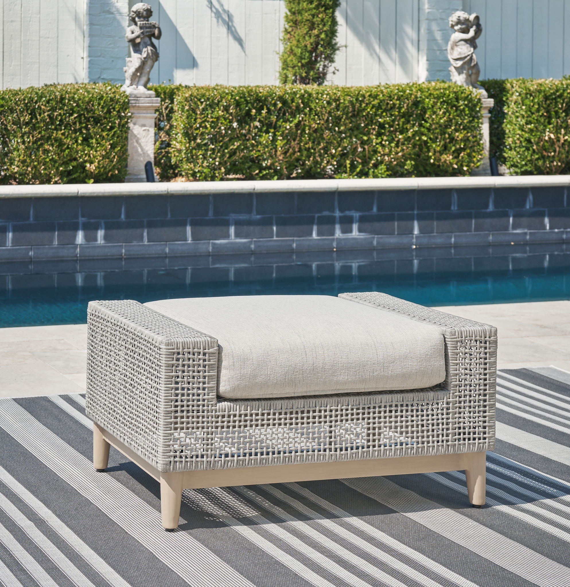 Seton Creek - Gray - Ottoman With Cushion - Urban Living Furniture (Los Angeles, CA)