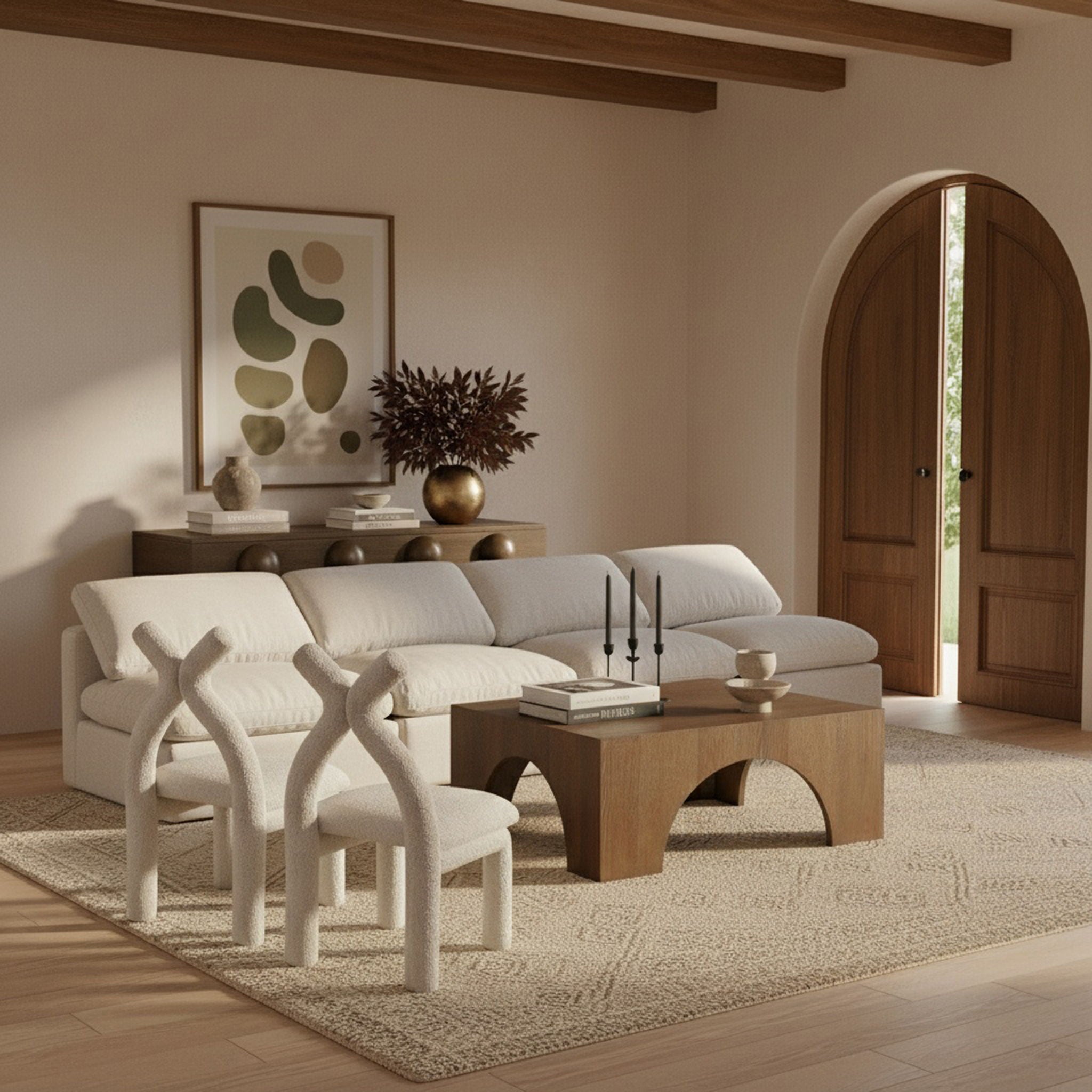 Indulge - Linen 4 Seat Modular Armless Sofa - Urban Living Furniture (Los Angeles, CA)