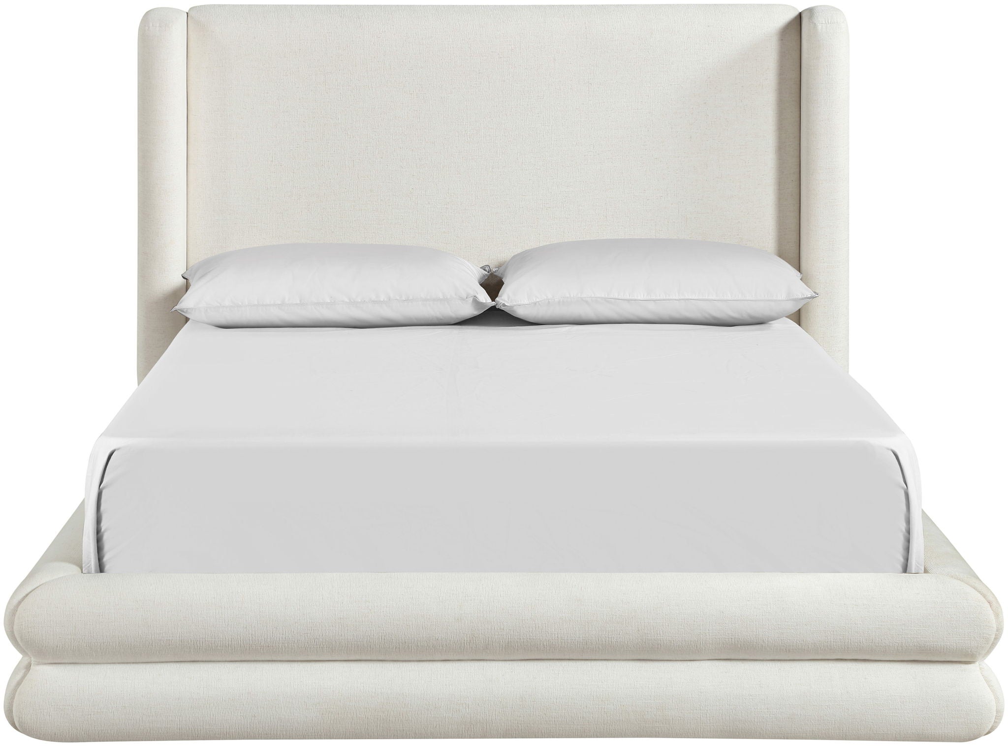 Chandra - Linen Textured Fabric Upholstered Bed - Urban Living Furniture (Los Angeles, CA)