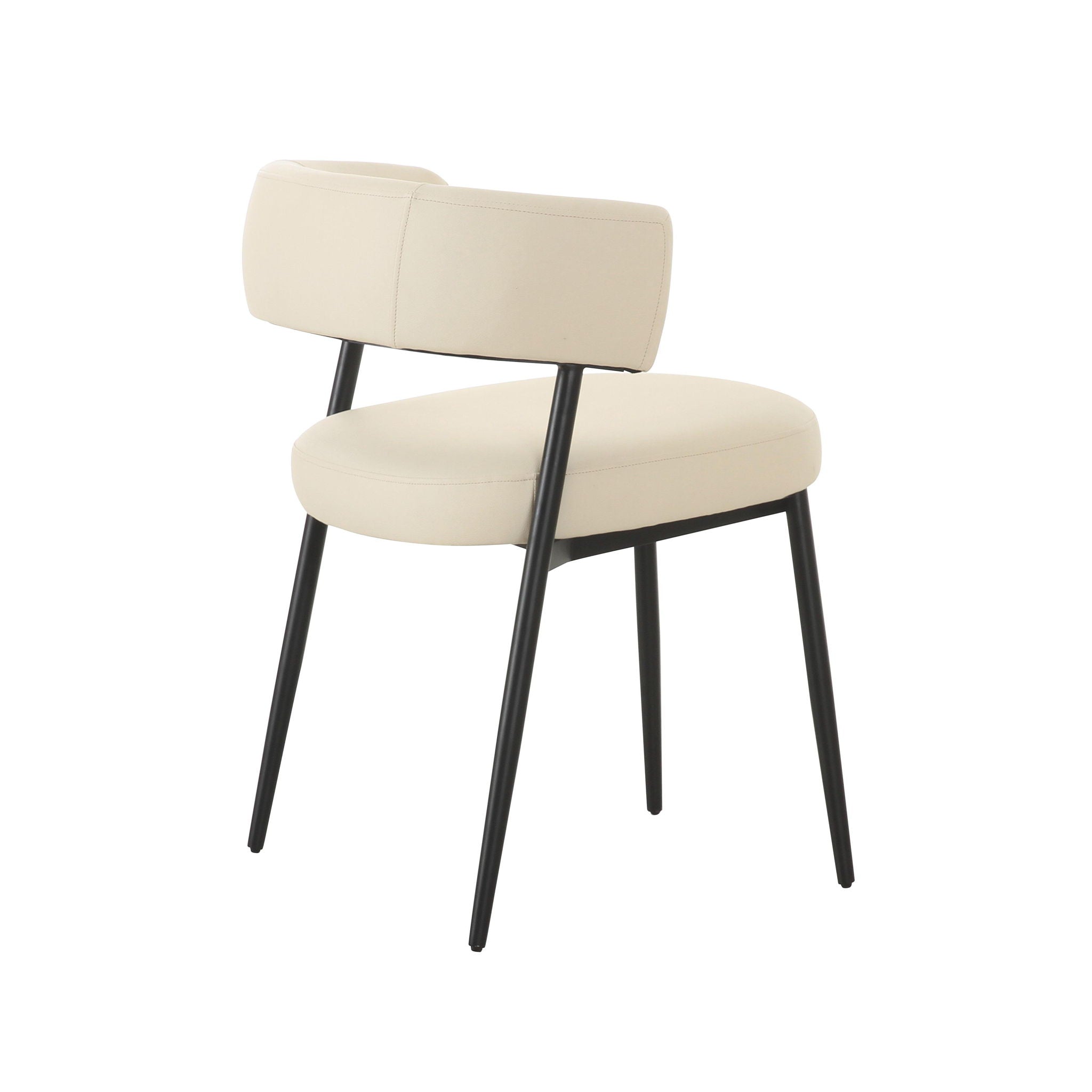 Maxine - Vegan Leather Dining Chair - Cream - Urban Living Furniture (Los Angeles, CA)