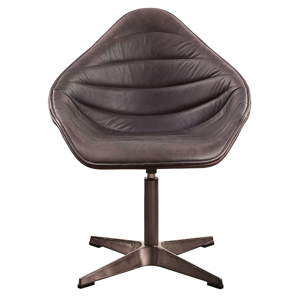 Pipino - Accent Chair With Swivel - Antique Ebony Top Grain Leather - Urban Living Furniture (Los Angeles, CA)