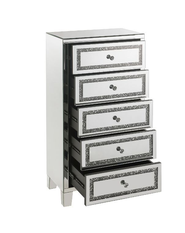 Noor - Cabinet - Mirrored & Faux Diamonds Inlay - Urban Living Furniture (Los Angeles, CA)