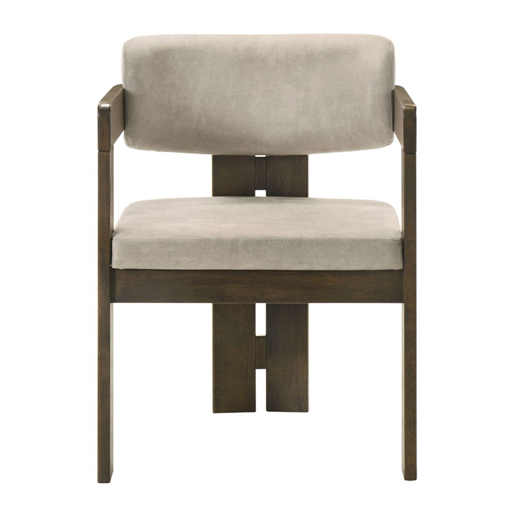 Destin - Side Chair - Light Gray Fabric & Walnut - Urban Living Furniture (Los Angeles, CA)