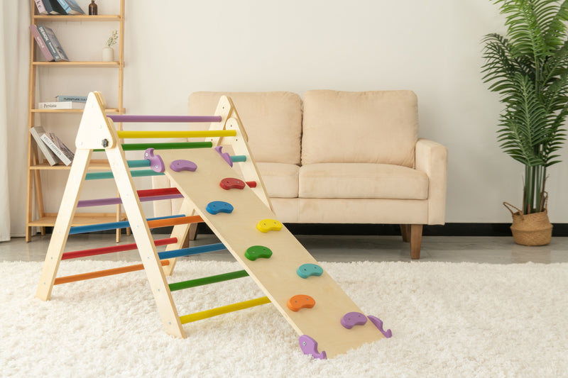 Gardenia - Pikler Triangle Set, Montessori Toddler Climbing Toys, 2 Piece