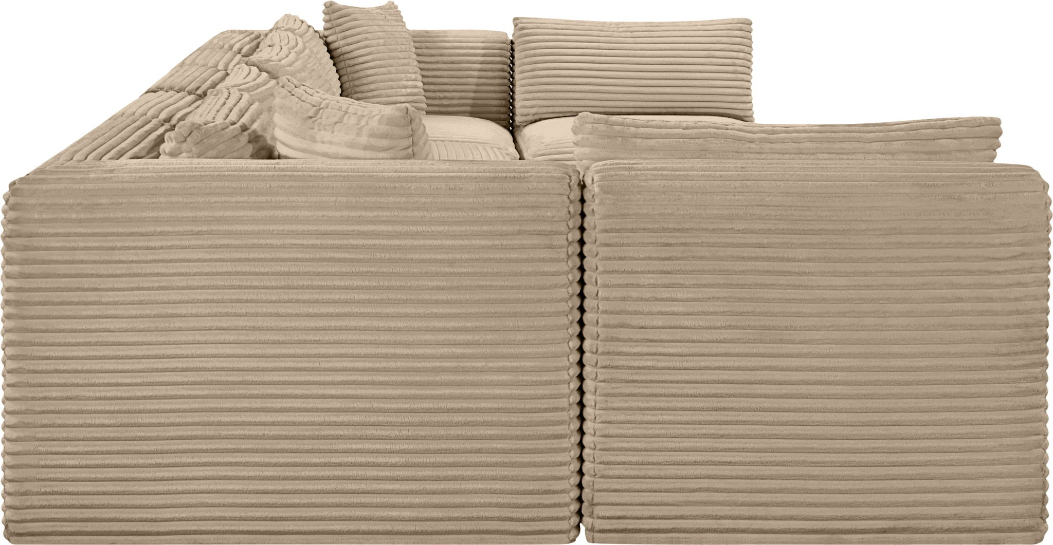 Shaggy - Fabric 7 Piece Modular U-Shaped Armless Sectional - Urban Living Furniture (Los Angeles, CA)