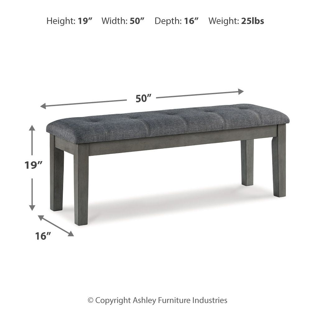 Hallanden - Large UPH Dining Room Bench - Black / Gray - Urban Living Furniture (Los Angeles, CA)