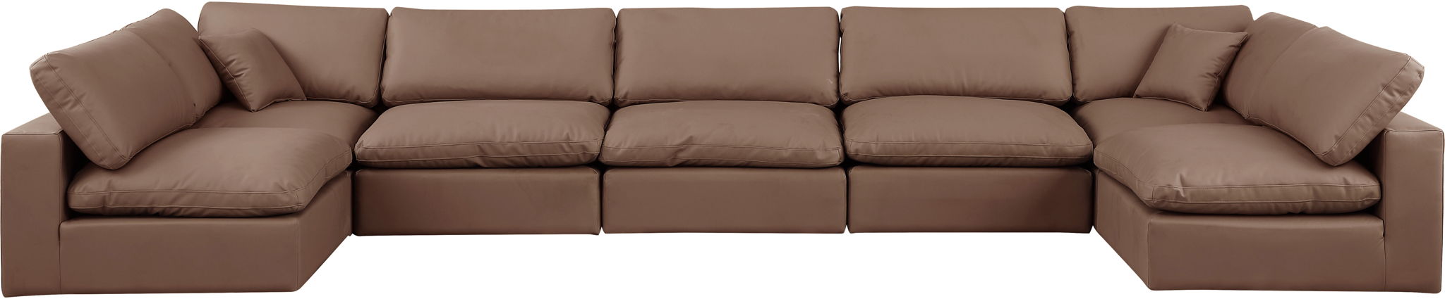 Comfy - 7 Piece Faux Leather Modular Armless Sectional - Urban Living Furniture (Los Angeles, CA)