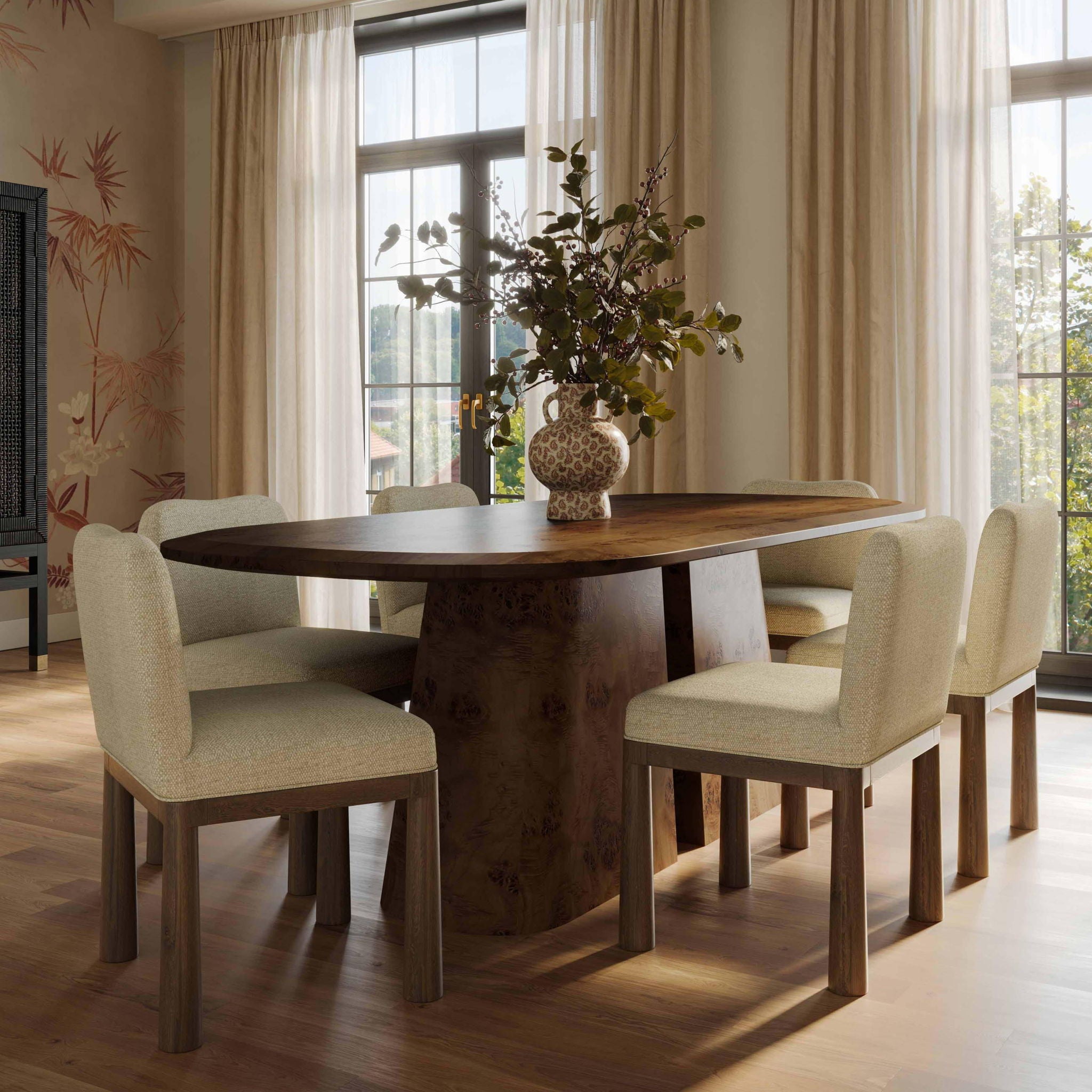 Gladyss - 87" Oval Dining Table - Brown - Urban Living Furniture (Los Angeles, CA)