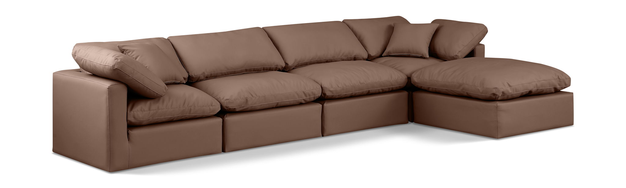 Indulge - Faux Leather 5 Piece Modular Sectional With Chaise - Urban Living Furniture (Los Angeles, CA)