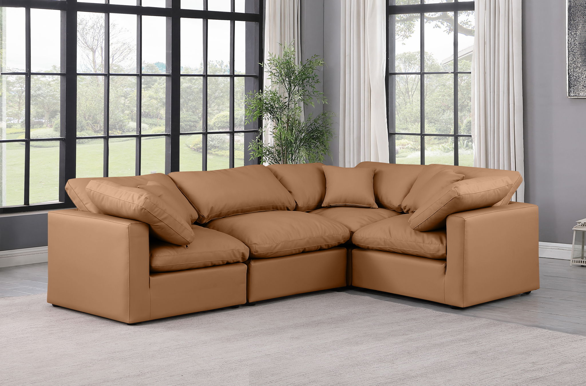 Indulge - Faux Leather 4 Piece Modular Corner Sectional - Urban Living Furniture (Los Angeles, CA)
