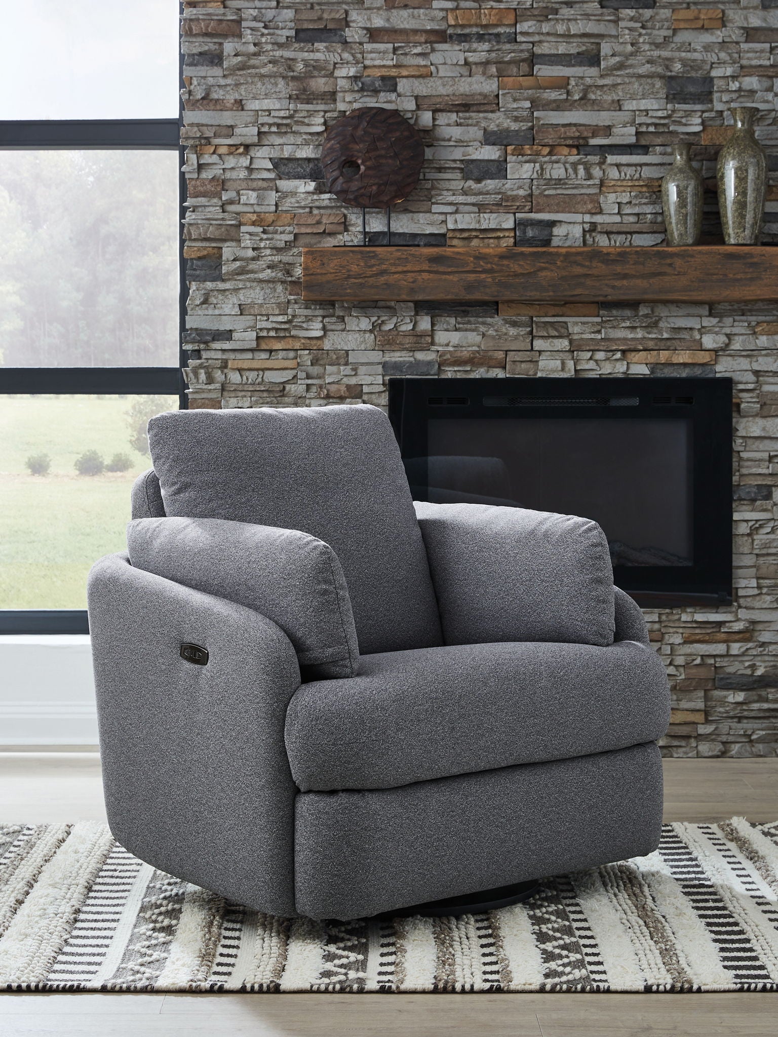 Alainmont Next-Gen Nuvella - Swivel Power Recliner - Urban Living Furniture (Los Angeles, CA)