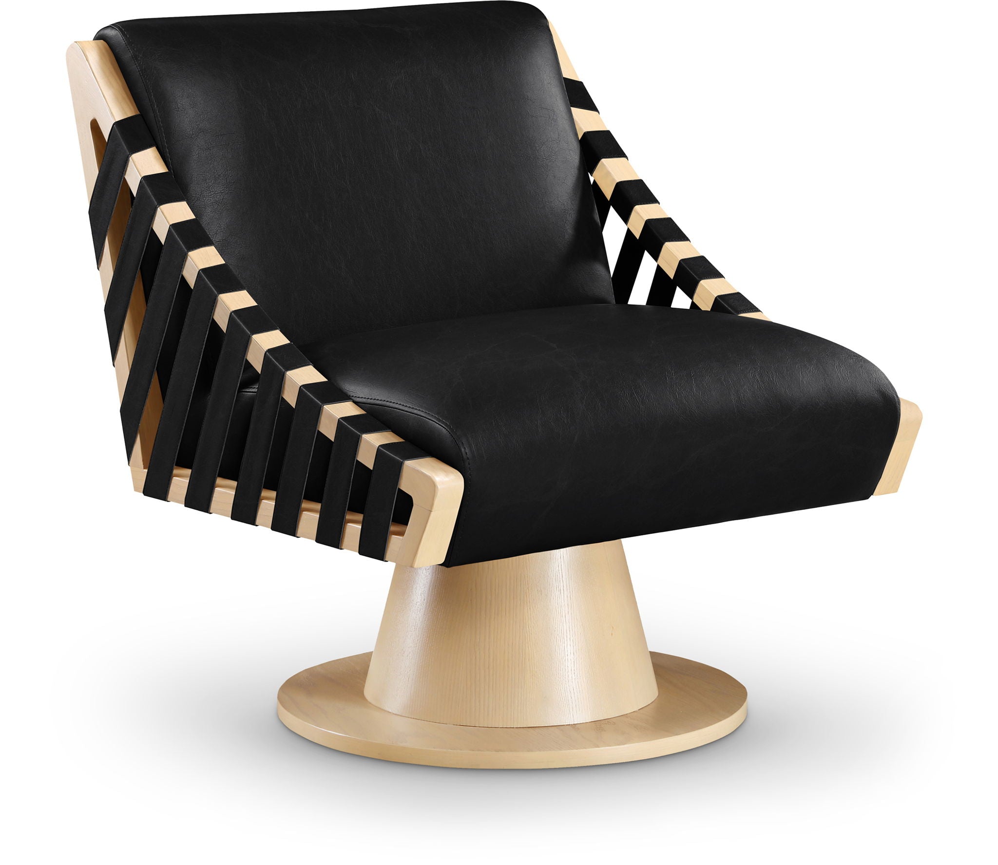 Millwin - Swivel Accent Chair With Natural Base - Urban Living Furniture (Los Angeles, CA)