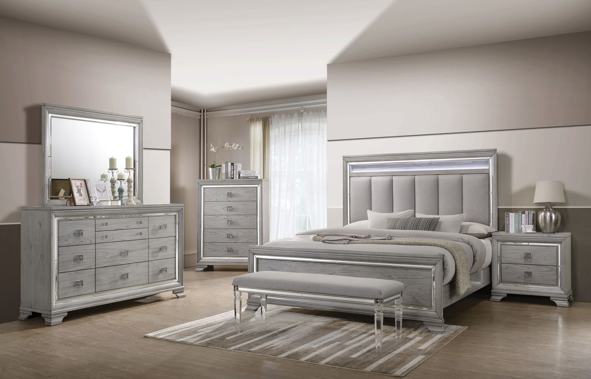Vail - Nightstand - Gray - Urban Living Furniture (Los Angeles, CA)