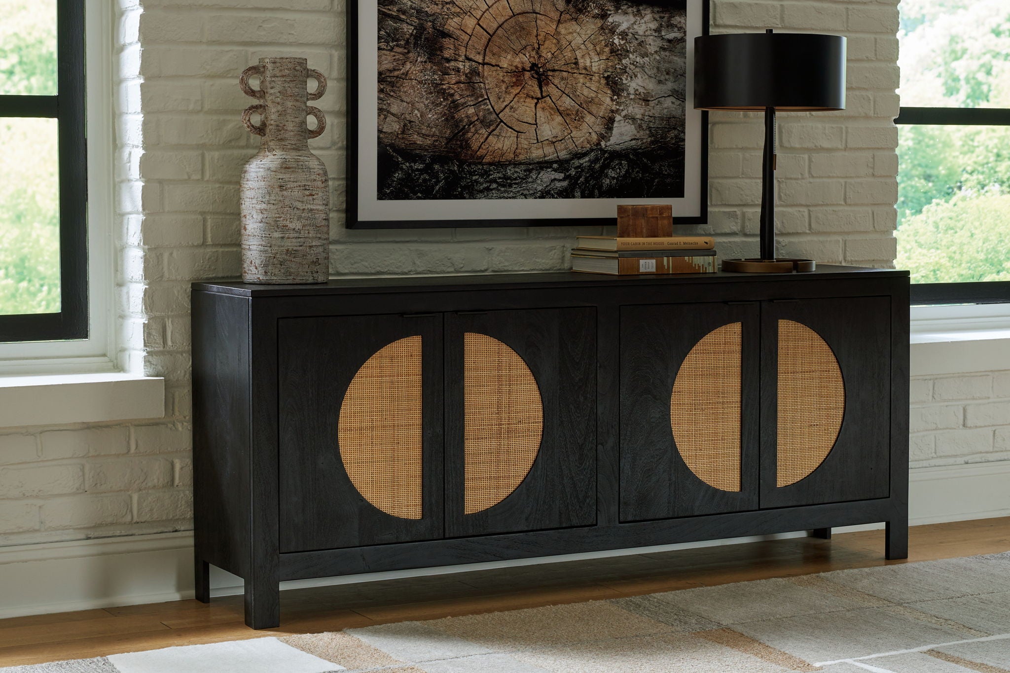 Cliffiings - Black / Natural - Accent Cabinet - Urban Living Furniture (Los Angeles, CA)
