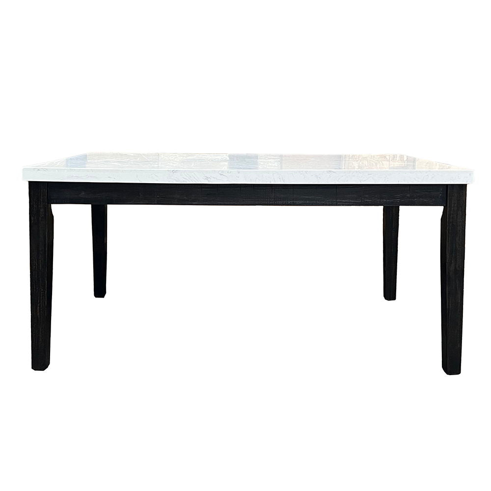 Nolan - Dining Table - White Natural Marble Top & Salvage Dark Oak - Urban Living Furniture (Los Angeles, CA)