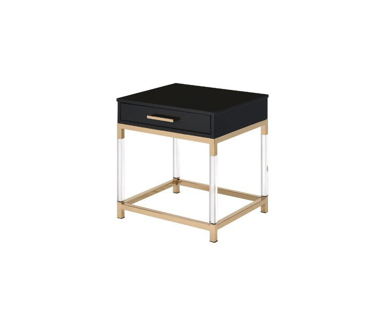 Adiel - End Table - Black & Gold Finish - Urban Living Furniture (Los Angeles, CA)