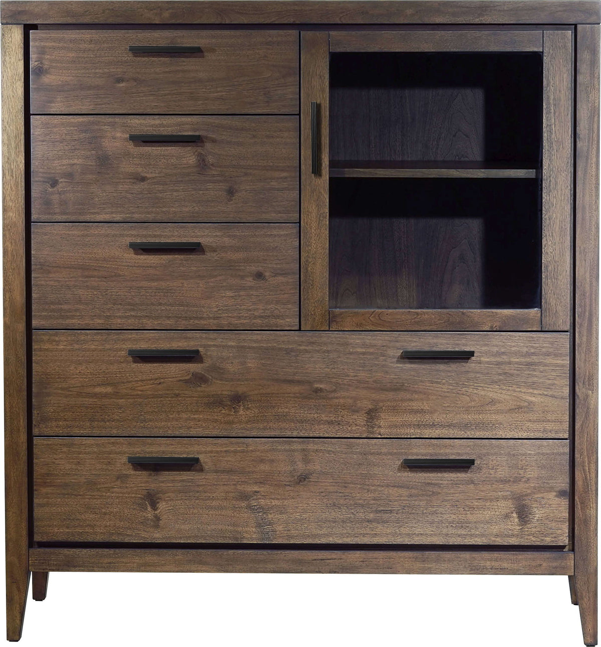 Boracay - Five Drawer One Door Walnut Sweater Chest - Wild Oats Brown (2024)