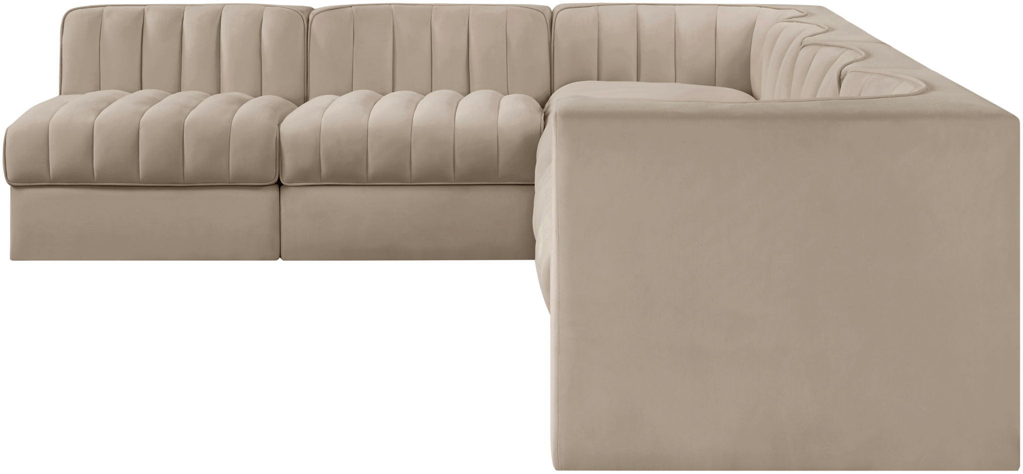 Rummi - Velvet Performance Fabric Upholstered 6 Piece Modular Sectional - Urban Living Furniture (Los Angeles, CA)