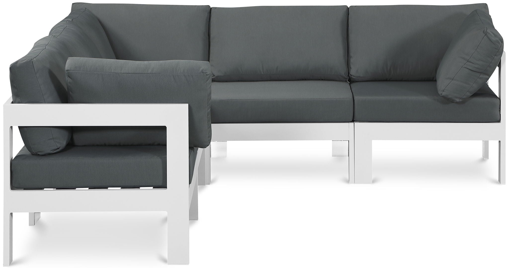 Nizuc - Outdoor Patio 5 Piece Modular Sectional With White Frame - Urban Living Furniture (Los Angeles, CA)