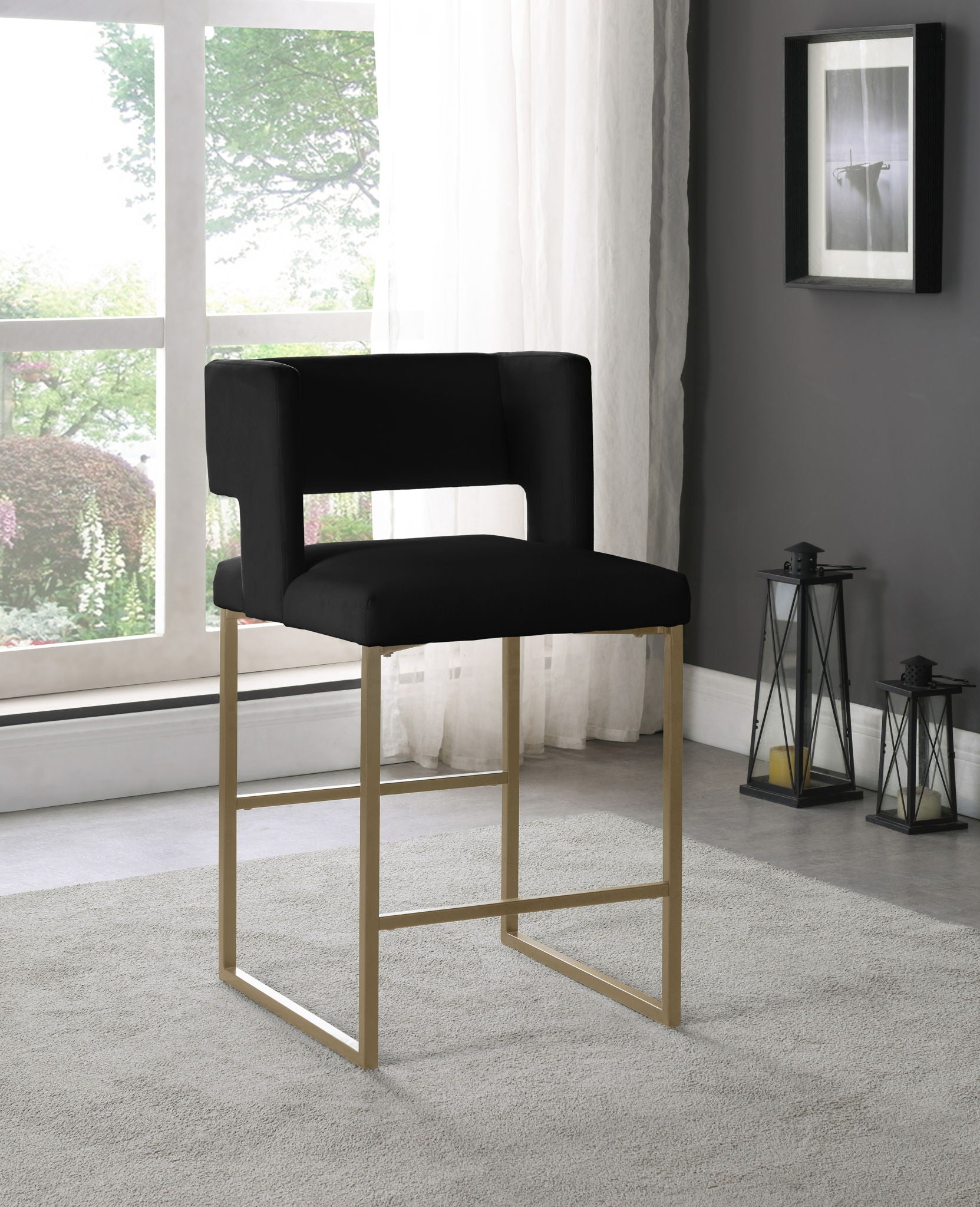 Caleb - Counter Stool with Gold Legs (Set of 2) - Urban Living Furniture (Los Angeles, CA)